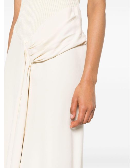 Victoria Beckham White Asymmetrisches Kleid
