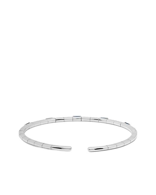 Jewels Aficionado White 18K Sapphire Diamond Cuff