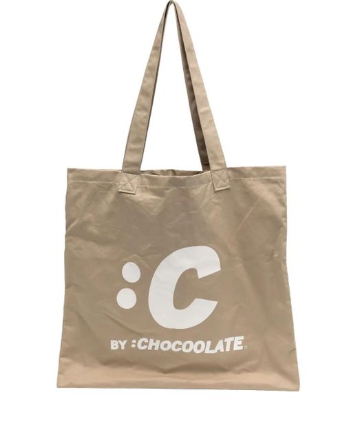 Chocoolate Natural Graphic Tote Bag for men