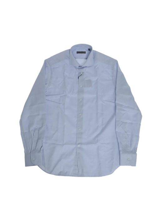 Corneliani Blue Cotton Shirt for men