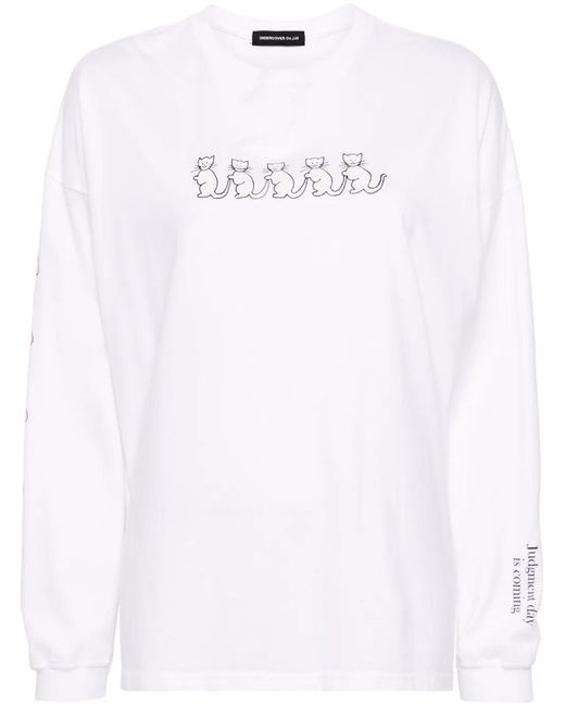 Undercover White Graphic-Print Cotton T-Shirt