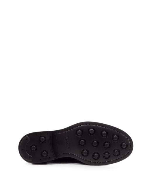 Doucal's Blue Lace-Up Suede Boots for men