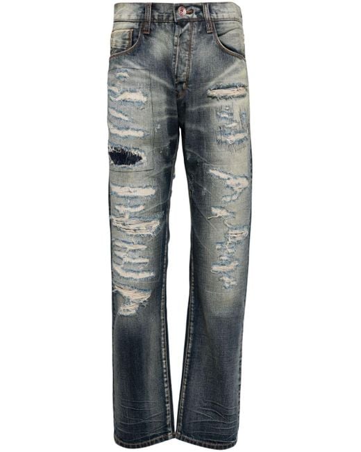 Private Stock Blue The Malcolm Straight-leg Jeans for men