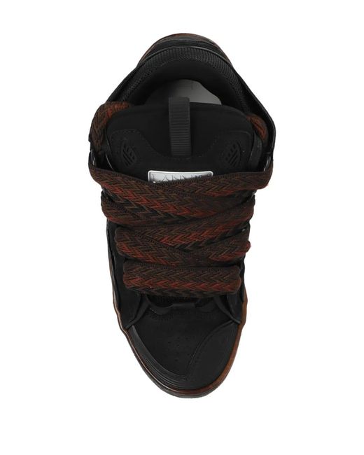 Lanvin Black Curb Lite Logo-Patch Sneakers