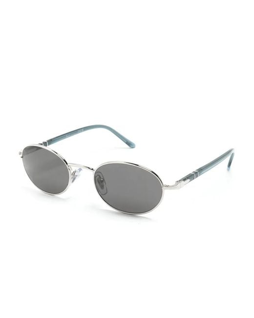 Persol Gray Ida Oval-Frame Sunglasses