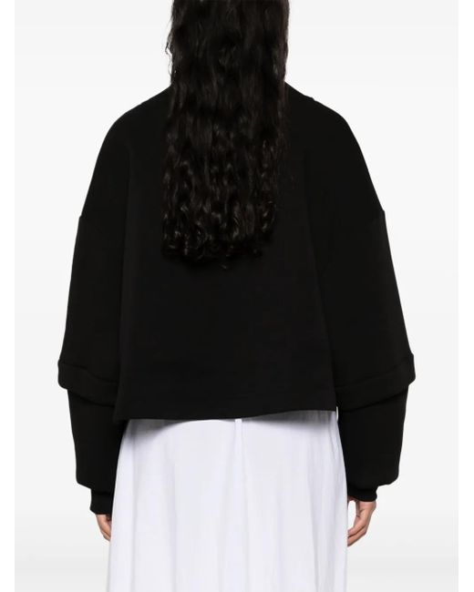 Sweat En Coton Mélangé À Col V Ioana Ciolacu en coloris Black