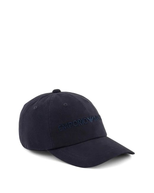 メンズ Emporio Armani ロゴ キャップ Blue