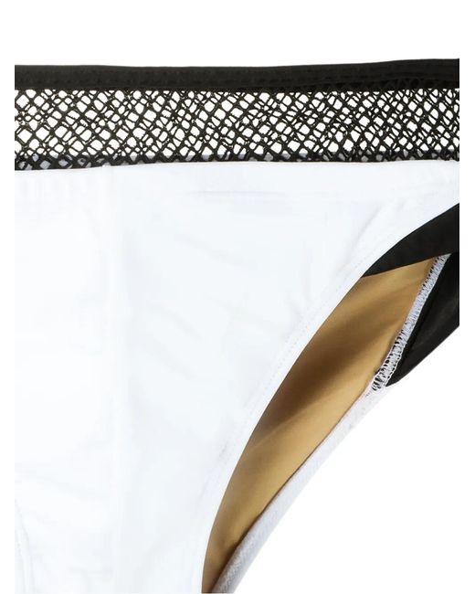 Amir Slama White Mesh Panel Trunks for men