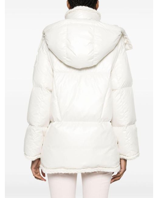 Moncler White Corneille Quilted Padded Jacket