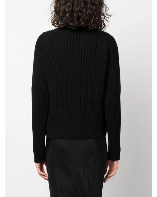 Off-White c/o Virgil Abloh Black Layered Ribbed-Knit Jumper