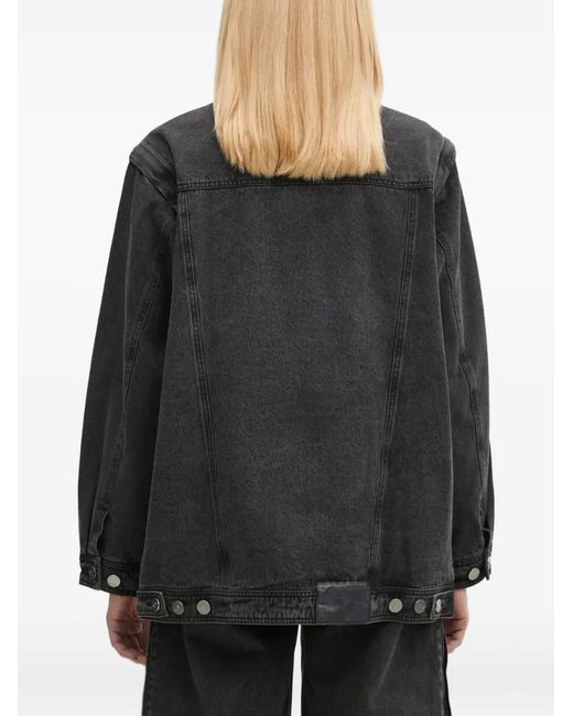 Adidas Black Panelled Denim Jacket