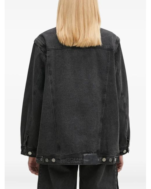 Adidas Black Panelled Denim Jacket