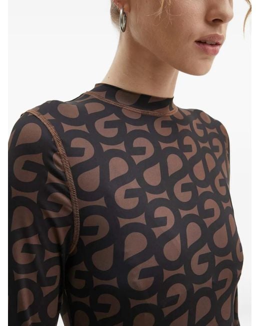 Stine Goya Black Long-Sleeved Midi Dress