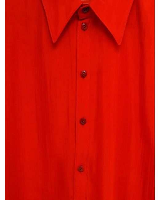 Lemaire Red Buttoned Blouse