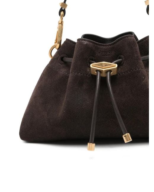 Jimmy Choo Black Small Cinch Drawstring Tote Bag