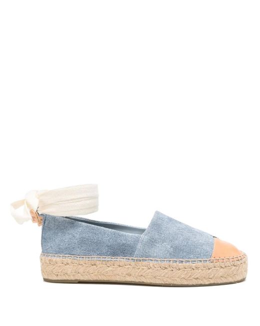 Tory Burch Blue Cap-Toe Espadrilles