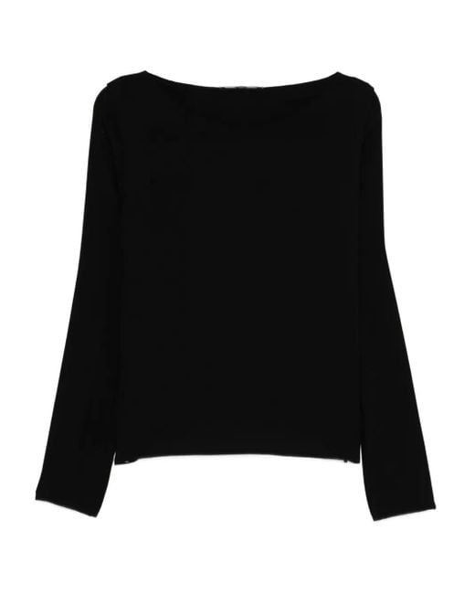 Top A Maniche Lunghe Con Scollo A Barca di Ermanno Scervino in Black