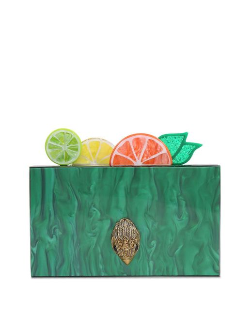 Kurt Geiger Green Fruit Marbled Box Clutch