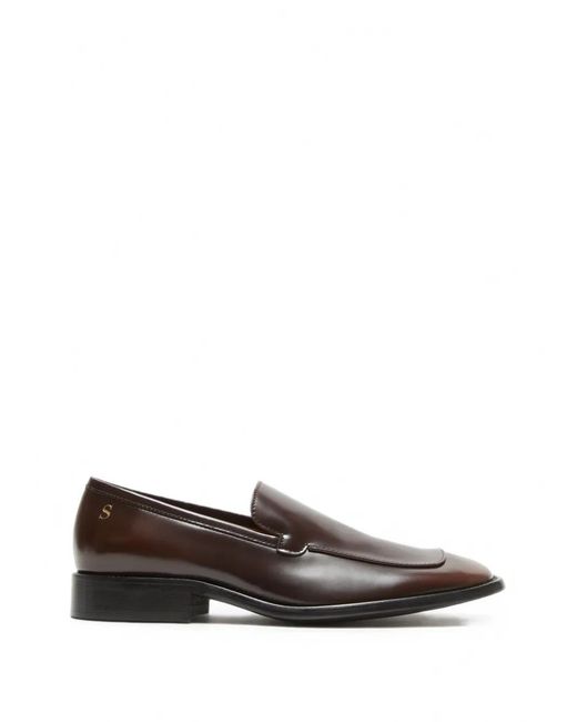 Acne White Leather Loafers for men