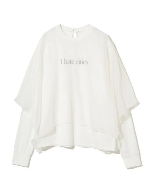 Undercover フレアスリーブ スウェットシャツ White