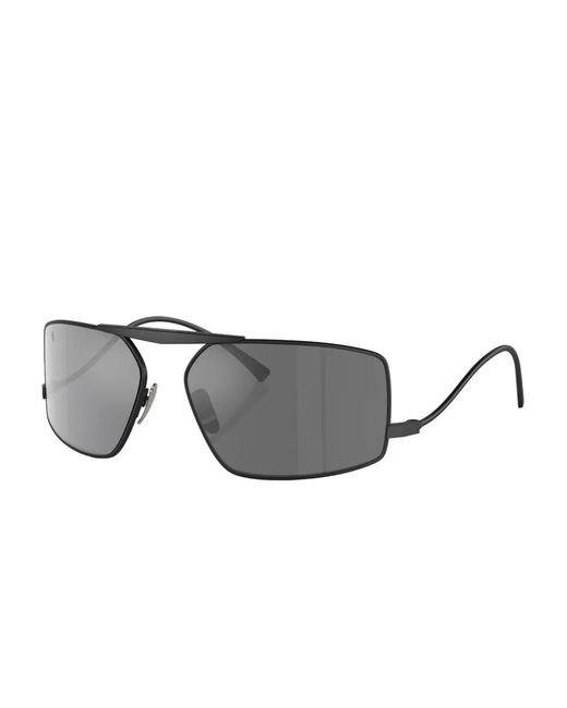 Ferrari Gray Geometric-Frame Sunglasses