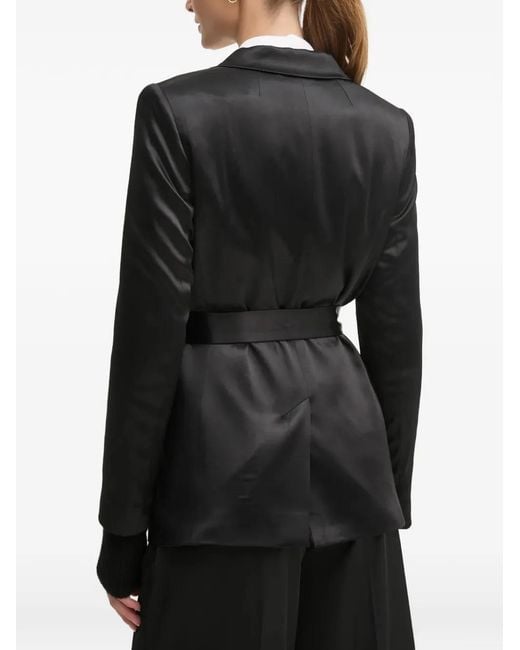 Ouí Black Belt-Tie Blazer