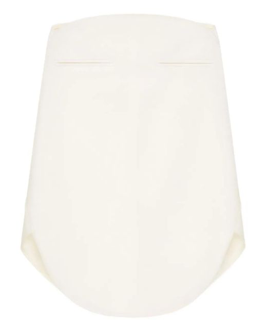 Courreges High Waist Kokerrok in het Natural