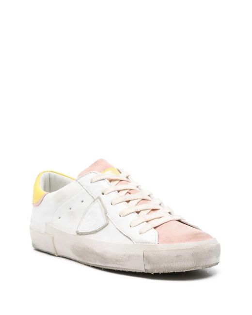 Philippe Model White Prsx Leather Sneakers