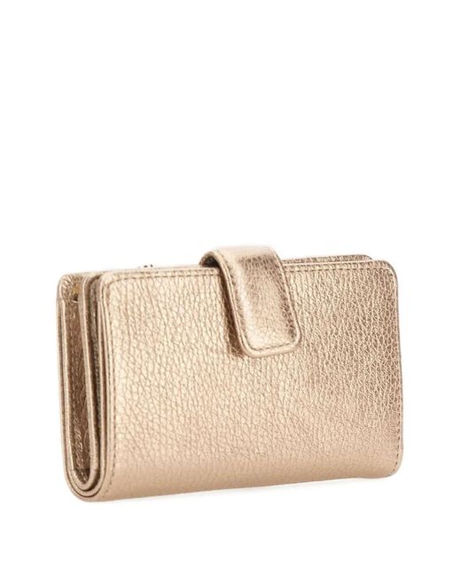 Gianni Chiarini Natural Dollaro Pebbled Tab Wallet