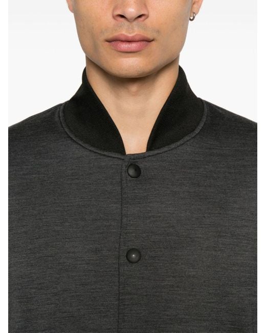 Eraldo Black Merino-Wool Bomber Jacket for men