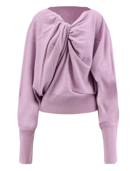 Maglione Con Design A Incrocio di Alberta Ferretti in Pink