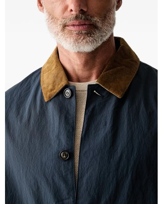 Barbour Blue Veste Roking À Col En Velours Côtelé for men