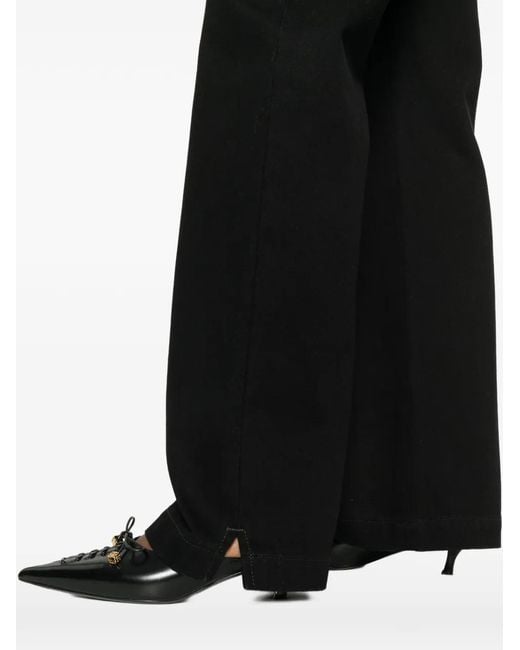 The Attico Black Straight-Leg Jeans