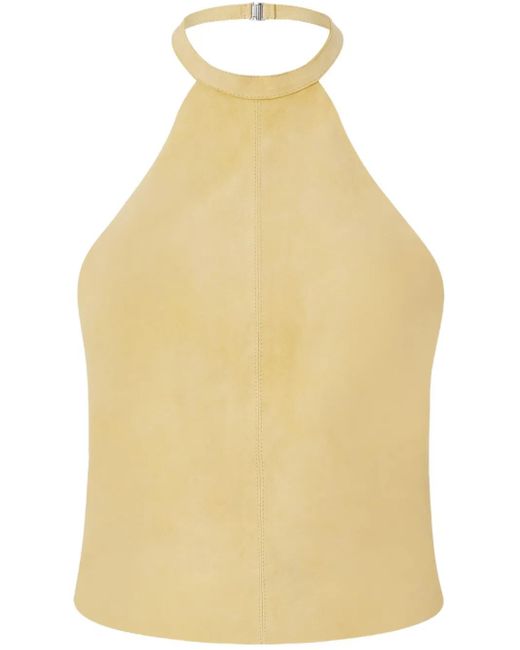 Pinko Suède Top Met Halternek in het Yellow