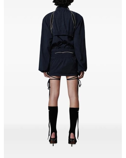 SRVC Studio Blue Slash Cropped Track Jacket