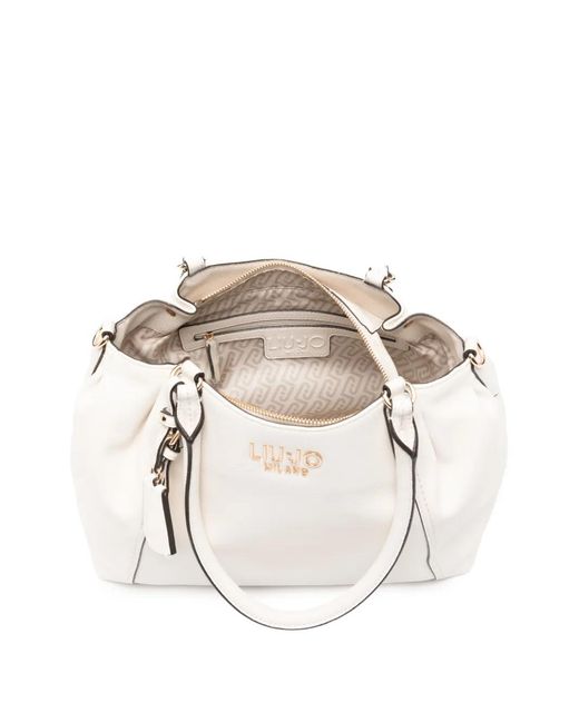 Liu Jo White Logo-Detail Tote Bag