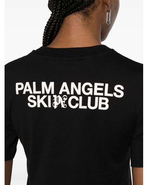 Palm Angels Black Pa Ski Club T-Shirt