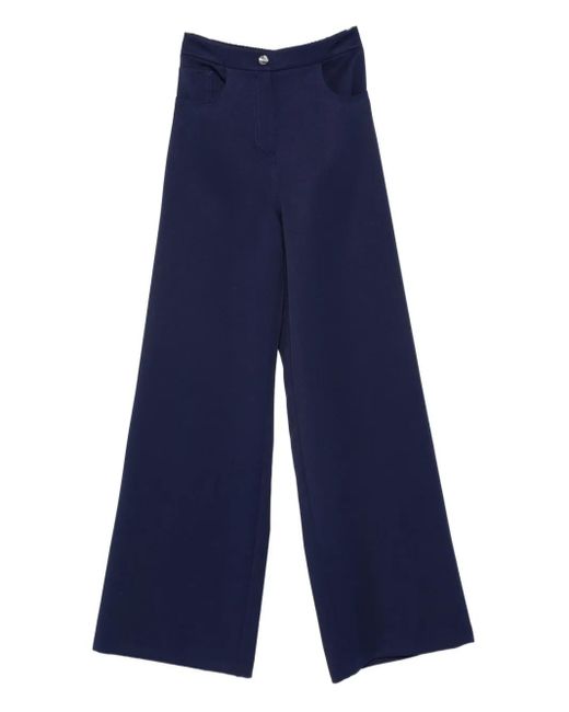 Pantalones con cinturilla elástica Patrizia Pepe de color Blue