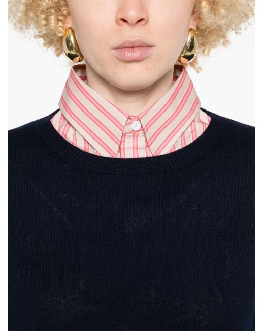 Barrie Blue Crew-Neck Sweater