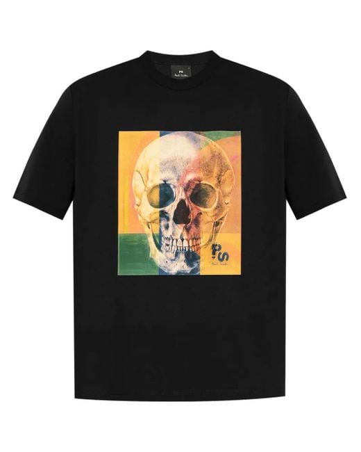 Paul Smith Black Skull Square T-Shirt for men