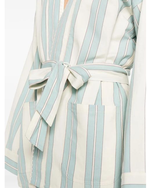 Forte_forte White Veste Rayée