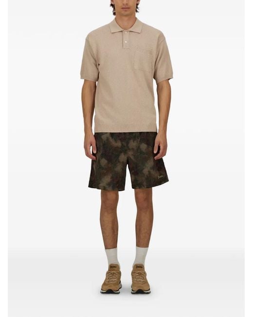 Herno Gray Floral-Print Swim Shorts for men