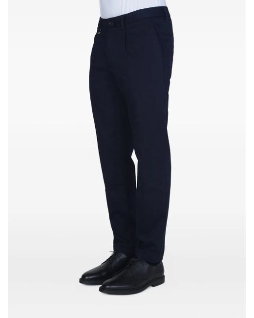 Boss Blue Logo-Patch Trousers for men