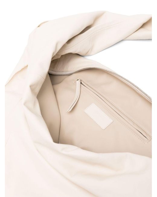 Lemaire White Scarf Leather Shoulder Bag