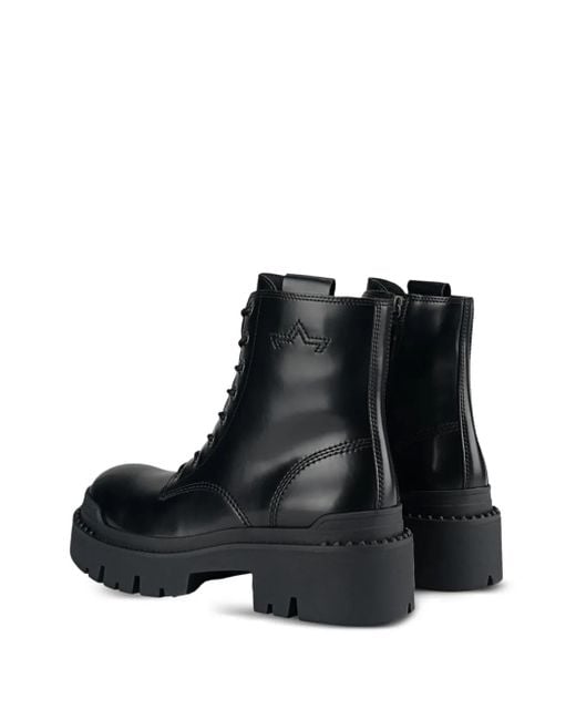 Ash Black 50Mm Noah Lace-Up Combat Boots