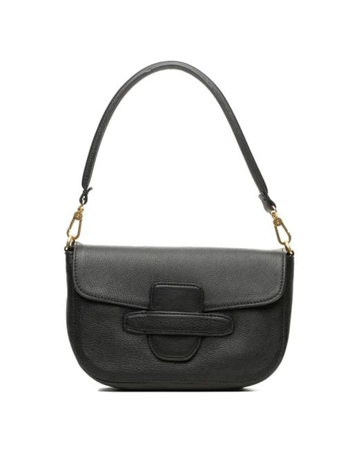 Poche Paris Black Leather Tote Bag