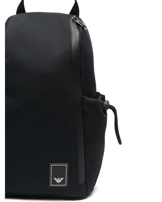 Mochila Con Parche Del Logo Emporio Armani de hombre de color Black