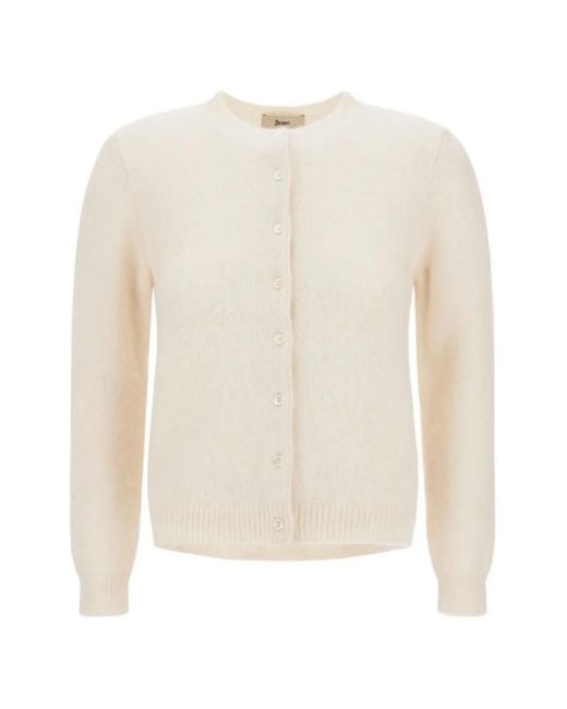 Herno White Buttom-Up Cardigan