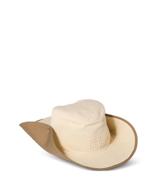 Miu Miu Natural Drill Cowboy Hat