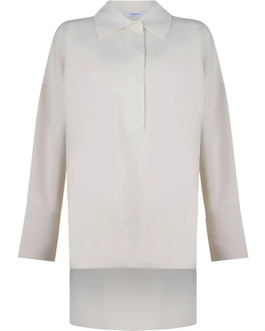 Max Mara ロゴ ブラウス White